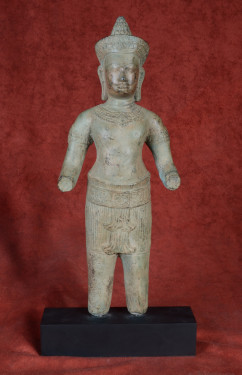 Khmer bronzen godheidsbeeld – Angkor stijl