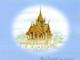 Thaise dubbele wenskaart met envelop nieuwjaar.