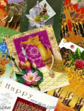 TIEN Thaise Kerst en Nieuwjaarskaarten pakket