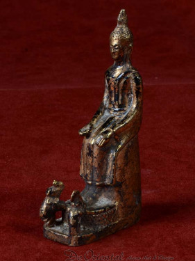 Boeddha brons voor woensdag middag zwart gelakt