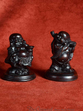 Set van twee geluksboeddha's