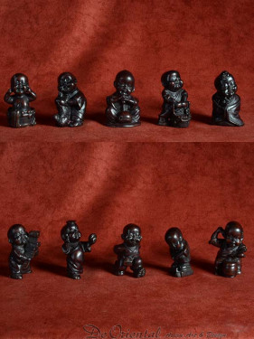 Set van 10 baby geluksboeddha's