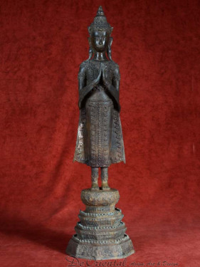 Klassieke Ratankosin Boeddha staand brons