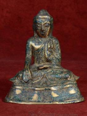 Boeddha Mandalay brons gelakt