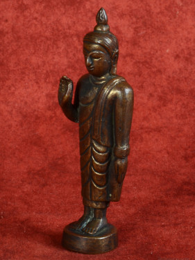 Maandagboeddha Abhaya Mudra bronzen beeldje Chieng Saen