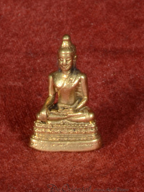 Miniatuur Boeddhabeeld – Bhumisparsha mudra, messing