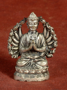 Miniatuur Avalokiteshvara met duizend armen – messing