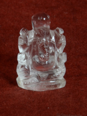 Miniatuur Ganesha Glas Met Handgravure