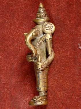 Staande Ganesha – bronzen miniatuurbeeld uit India oud