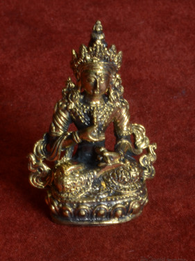 Vajrasattva Boeddha miniatuur messing