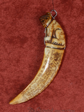 Authentieke Thaise Tijgertand Amulet hanger