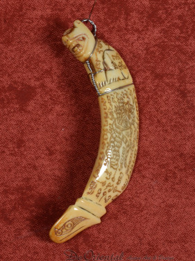 Authentieke Thaise Tijgertand Amulet hanger met Palad Khik