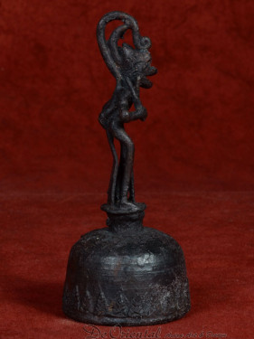 Bronzen tempelbel met Hanuman