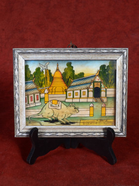 Reverse glas schilderij Thaise dierenriem Rat handgeschilderd