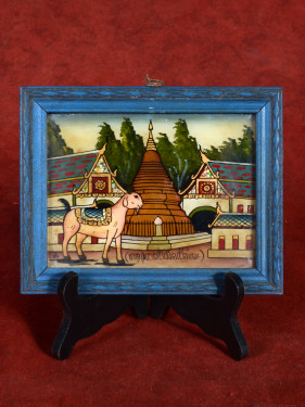 Reverse glas schilderij Thaise dierenriem Geit handgeschilderd