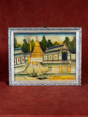 Reverse glas schilderij Thaise dierenriem Rat handgeschilderd