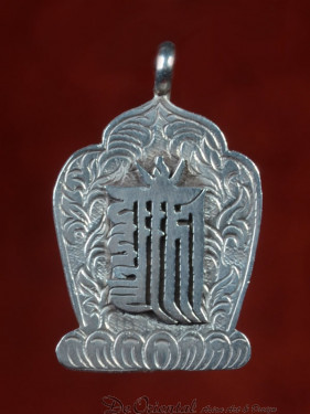 Hanger Om mani padme hum zilver