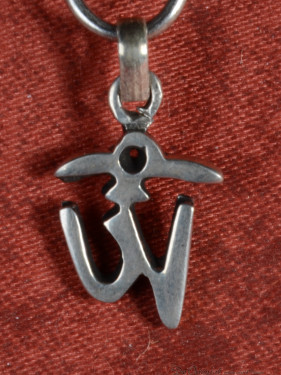 Tibetaanse hanger zilver 925 Om symbool minimalistisch ontwerp