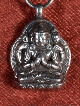 Sterling Zilver Chenrezig Boeddha Amulet