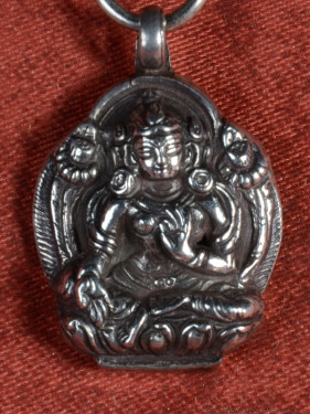 Tibetaanse Hanger Groene Tara 925 Zilver