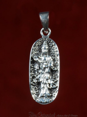 Zilveren hanger Guanyin