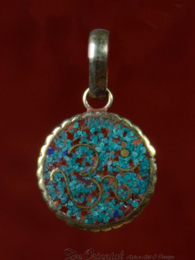 Hanger brons met Om symbool en Chakra