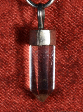 Hanger bergkristal punt met 925 zilveren kap