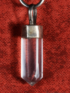 Hanger bergkristal punt met 925 zilveren kap