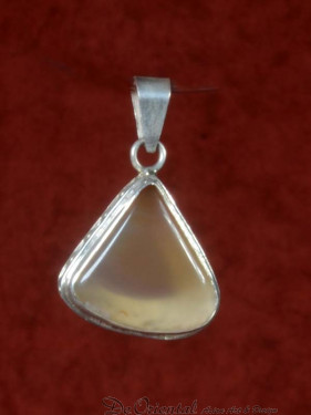Agaat hanger zilver triangel