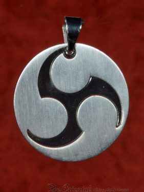 Tribal art hanger rond van edelstaal