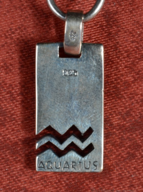 Zilveren hanger met dierenriemteken van Waterman