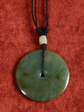 Jade hanger groot "Eternity Bi-Disc"