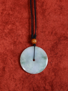 Jade hanger groot "Eternity Bi-Disc"