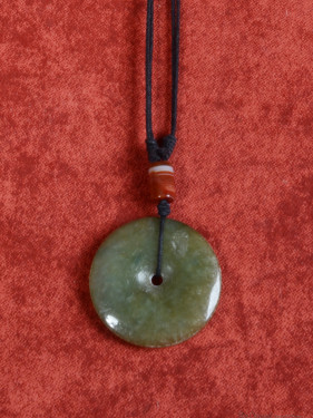 Jade hanger groot "Eternity Bi-Disc"