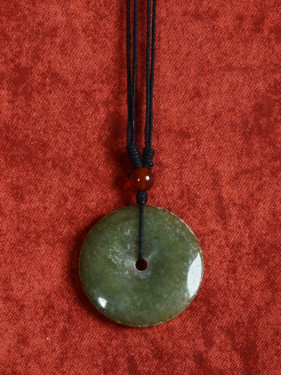 Jade hanger groot "Eternity Bi-Disc"