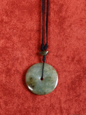 Jade hanger groot "Eternity Bi-Disc"