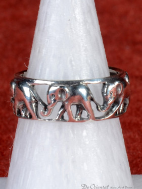 Ring met olifanten 925