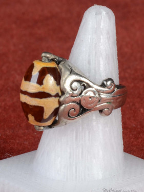 Ring met draaibare Dzi kraal