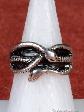 Biker Ring met twee slangen