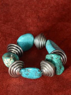armband met turquoise natuurstenen
