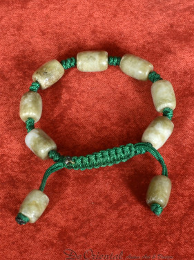 Verstelbare armband met jade kralen