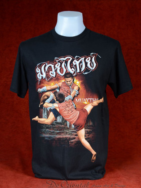 Muay Thai T-Shirt met "Flying Knee Kick"