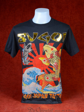 T-Shirt Sugoi Japan Tattoo met twee koikarpers