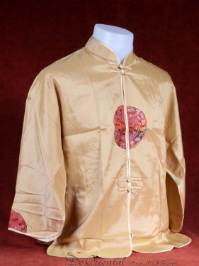 Chinees geborduurd Shirt goud
