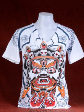 T-shirt met print van Balinees Barong masker