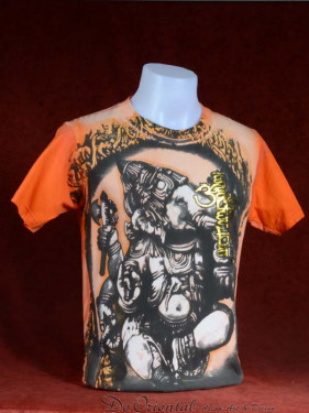 T-shirt met Print van Ganesha met inscripties