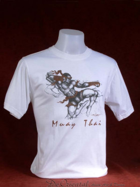 Muay Thai T-Shirt "Pra Ram Yeap Longkar" wit