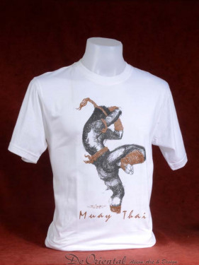 Muay Thai T-Shirt "Sila Kratob" wit