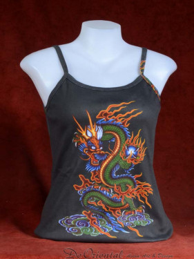 Tanktop met drakenprint