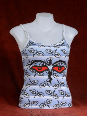 Tanktop met ogen van Boeddha print